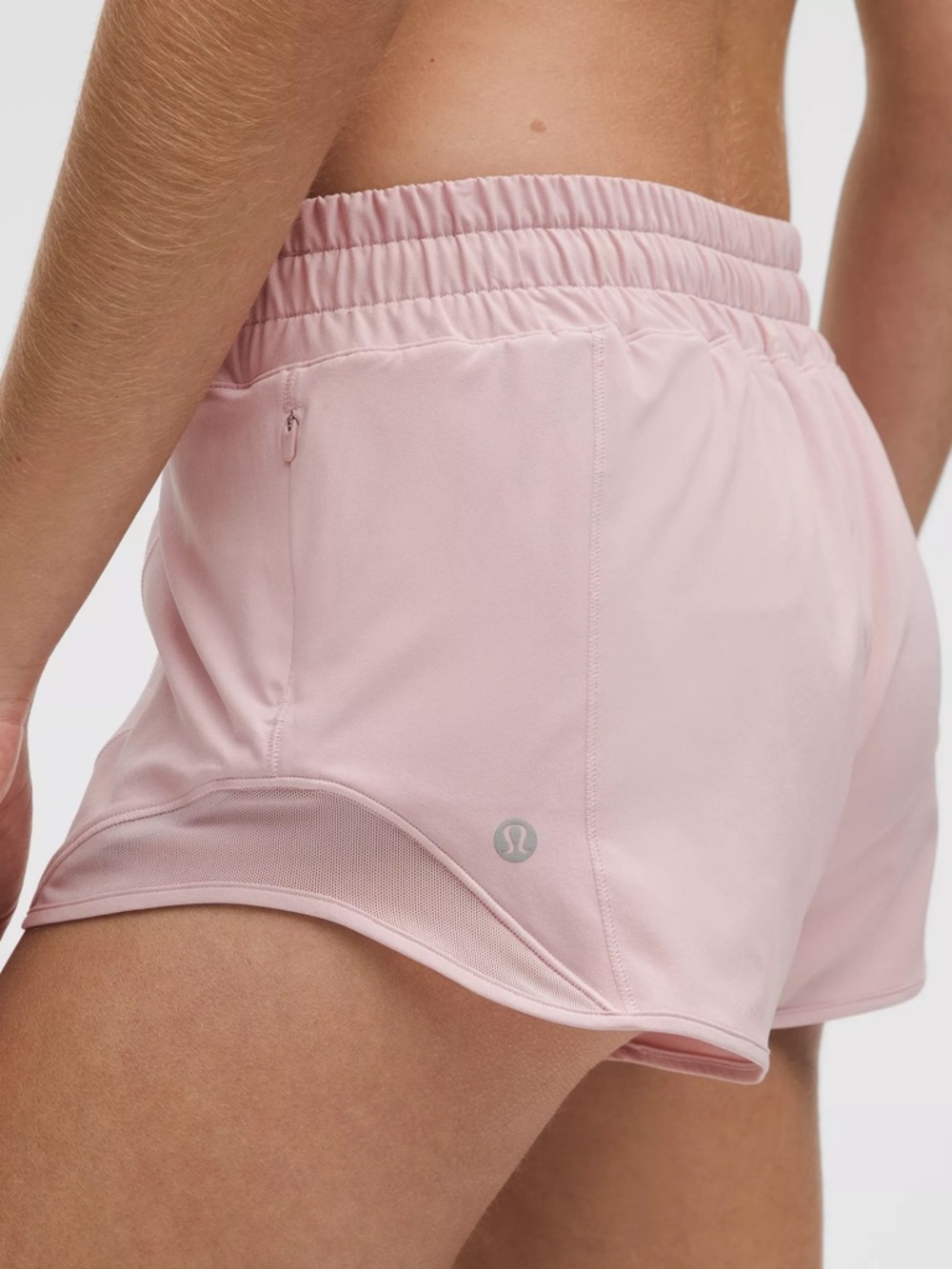 lululemon athletica Pastel Pink Athletic Shorts with Zip Pocket